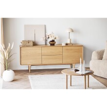 Lowboard >Darwin< in naturfarben, MDF, Eiche -...
