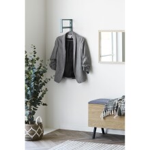 Wandgarderobe >Trento< in grün, Metall -...