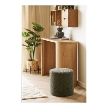 Pouf >Ejby< in Grün, Polyester - 34x36x34cm...