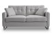 2-Sitzer >Hera< in hellgrau, Flachgewebe - 175x92x94cm (BxHxT)