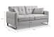 2-Sitzer >Hera< in hellgrau, Flachgewebe - 175x92x94cm (BxHxT)