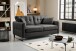 2-Sitzer >Hera< in grau, Flachgewebe - 175x92x94cm (BxHxT)