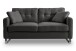 2-Sitzer >Hera< in grau, Flachgewebe - 175x92x94cm (BxHxT)