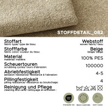 Ecksofa >Tenso< in beige, Webstoff - 292x72x161cm (BxHxT)