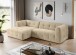 Ecksofa >Tenso< in beige, Webstoff - 292x72x161cm (BxHxT)