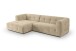 Ecksofa >Tenso< in beige, Webstoff - 292x72x161cm (BxHxT)