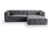 Ecksofa >Tenso< in grau, Webstoff - 292x72x161cm (BxHxT)