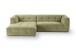 Ecksofa >Tenso< in grün, Webstoff - 292x72x161cm (BxHxT)