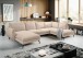 Ecksofa >Toronto< in beige, Kleincord - 202x87x361cm (BxHxT)