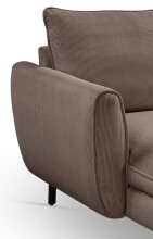 Ecksofa >Toronto< in braun-beige, Kleincord - 361x87x202cm (BxHxT)