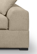 Ecksofa >Veda< in beige, Strukturstoff - 308x90x186cm (BxHxT)
