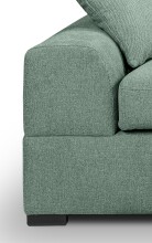 Ecksofa >Veda< in petrol, Strukturstoff - 308x90x186cm (BxHxT)