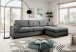 Ecksofa >Veda< in grau, Strukturstoff - 308x90x186cm (BxHxT)