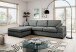 Ecksofa >Veda< in grau, Strukturstoff - 308x90x186cm (BxHxT)