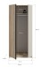Kleiderschrank >Oakland< in Sonoma Eiche - 80x183x53cm (BxHxT)
