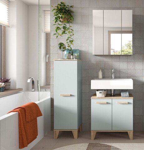 Badezimmer-Set >Star< in Hellgrün - 109x190x34cm (BxHxT)