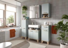 Badezimmer-Set >Star< in Hellgrün - 109x190x34cm (BxHxT)