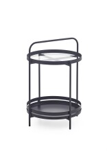 Couchtisch >Tino< in Schwarz, Metall - 44x62x44cm...