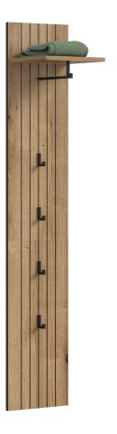 Garderobenpaneel >Station< in Evoke Oak - 31x160x27cm (BxHxT)
