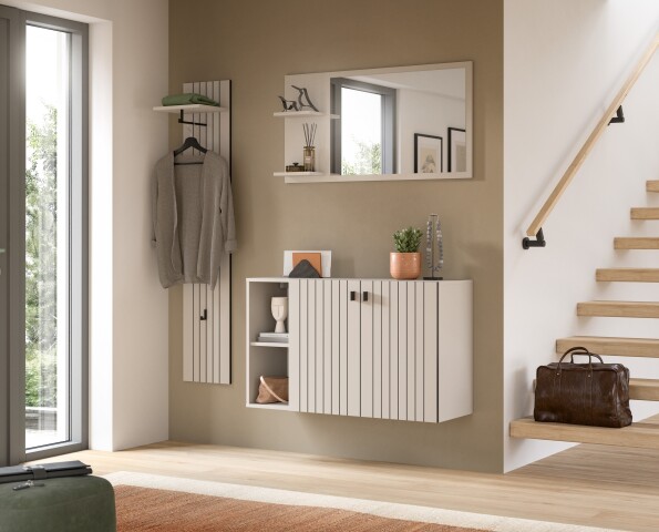 Garderoben-Set >Station< in kaschmir - 152x192x37cm (BxHxT)