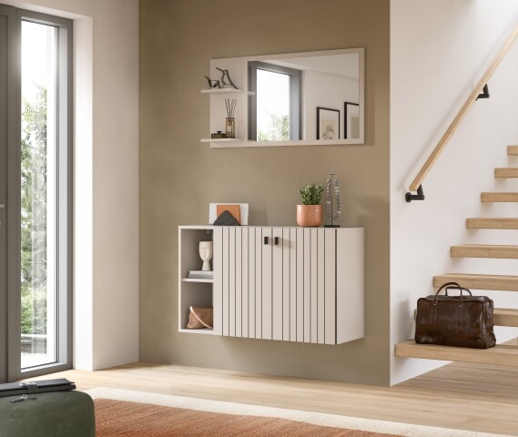 Garderoben-Set >Station< in kaschmir - 106x192x37cm (BxHxT)