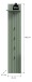 Garderobenpaneel >Station< in Smoke Green - 31x160x27cm (BxHxT)