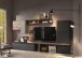 Wohnwand >Ilary< in Argilla / Lava / Mercure Holzstruktur Nachbildung