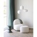 Fußhocker >Hilo< in creme-weiss, Polyester - 55x39x40cm (BxHxT)