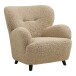 Ohrensessel >Lunaro< in Hellbraun, Polyester - 86x87x84cm (BxHxT)