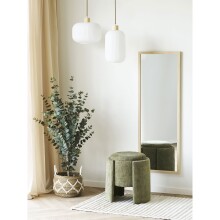 Pouf >Walsdorf< in Grün, Stoff - 42x44x42cm...