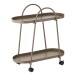 Rollwagen >Empoli< in Braun, Stahl - 27,5x64x60cm (BxHxT)