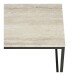 Couchtisch >Vita< in Schwarz / Travertin Dekor - 90x45x60 (BxHxT)