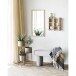 Hockerbank >Weston< in Sand, Stahl, Stoff, Holzwerkstoff - 95x45x36cm (BxHxT)
