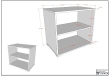 Hochbett >Sam< in Eiche Dekor, Holzwerkstoff - 219x116,6x98cm (BxHxT)