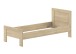 Einzelbett >Sam< in Eiche Melamin Dekor, Holzwerkstoff - 206,4x87x94,6cm (BxHxT)