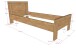 Einzelbett >Sam< in Eiche Melamin Dekor, Holzwerkstoff - 206,4x87x94,6cm (BxHxT)