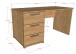 Schreibtisch >Sam< in Eiche Melamin Dekor, Holzwerkstoff - 140x74,4x65,2 (BxHxT)