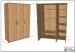 Drehtürenschrank >Sam< in Eiche Melamin Dekor - 150,5x199,2x59 (BxHxT)
