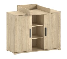 Wickelkommode >Sam< in Eiche Melamin Dekor -...