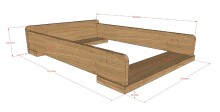 Wickelkommode >Sam< in Eiche Melamin Dekor - 115,5x99x72,2 (BxHxT)