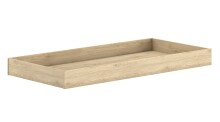 Stauraumbett >Sam< in Eiche Melamin Dekor, Holzwerkstoff - 206,4x87x94,6 (BxHxT)