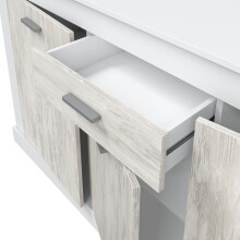 Sideboard >DACITE< in Velho Weiß und Artik Weiß - 158x87x40 (BxHxT)