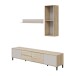 Wohnwand >SALON< (3-tlg.) in Eiche Dekor / Kaschmir - 200x46,5x40 (BxHxT)
