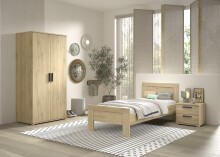 Schlafzimmer-Set >Sam< (3-teilig) in Eiche Melamin...