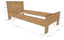Schlafzimmer-Set >Sam< (3-teilig) in Eiche Melamin Dekor, Holzwerkstoff