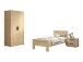 Schlafzimmer-Set >Sam< (3-teilig) in Eiche Melamin Dekor, Holzwerkstoff