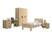 Schlafzimmer-Set >Sam< (4-teilig) in Eiche Melamin Dekor, Holzwerkstoff