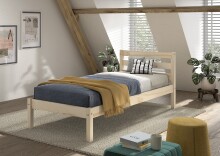 Einzelbett >Pino< in Kiefer natur lackiert,...