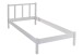 Massivholzbett >Fredy< in Weiß - 96,5x80x208 (BxHxT)