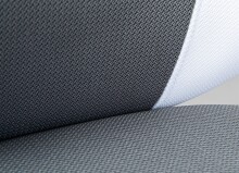 Schreibtischstuhl >JESSI< in Grau/Weiß, Mesh - 52x103,5x56cm (BxHxT)